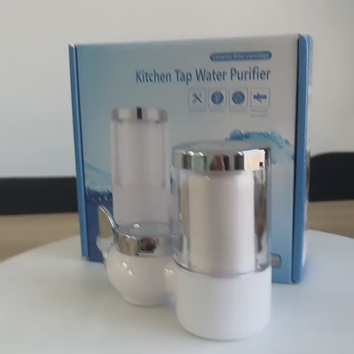 2 Jahre Wasserfilter Keramik-Wasserhahnfilter mit extra 3 Ersatzkartuschen (4 Kartuschen) RoHS zertifiziert