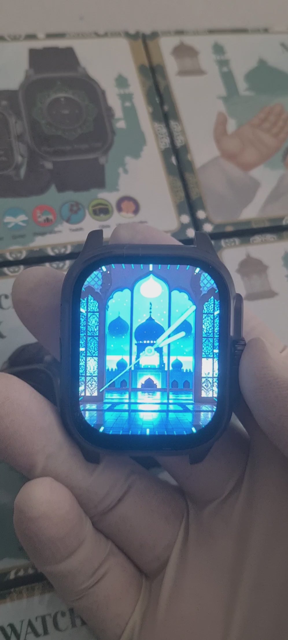 ساعة ذكية، مكالمات، رسائل، أذان، قرآن، ساعة أذان، رياضة، مقاومة للماء