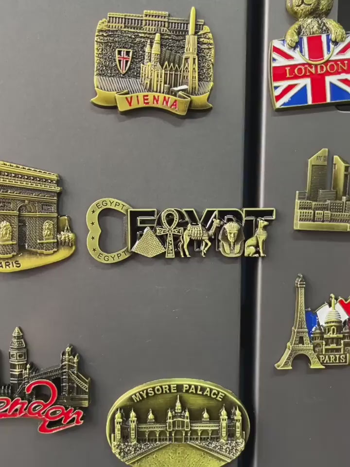 Ägyptischer Flaschenöffner aus Metall, Kühlschrank-Souvenir, kreative 3D-dekorative Magnetaufkleber-Kollektion, Geschenk
