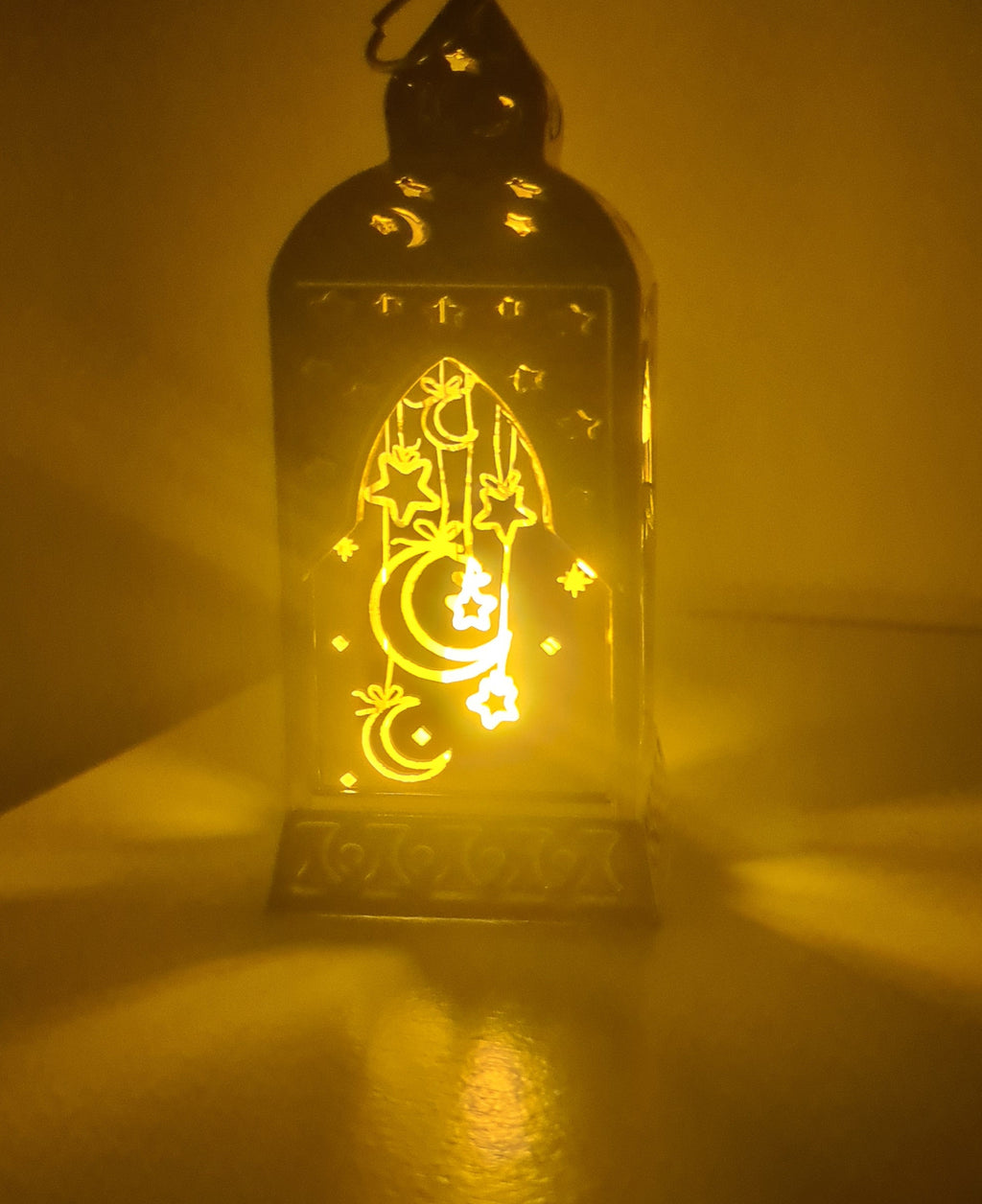 2 Stück Ramadan LED Laterne 5x13 cm