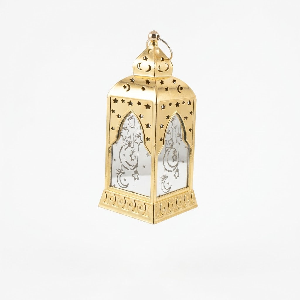 2 Stück Ramadan LED Laterne 5x13 cm