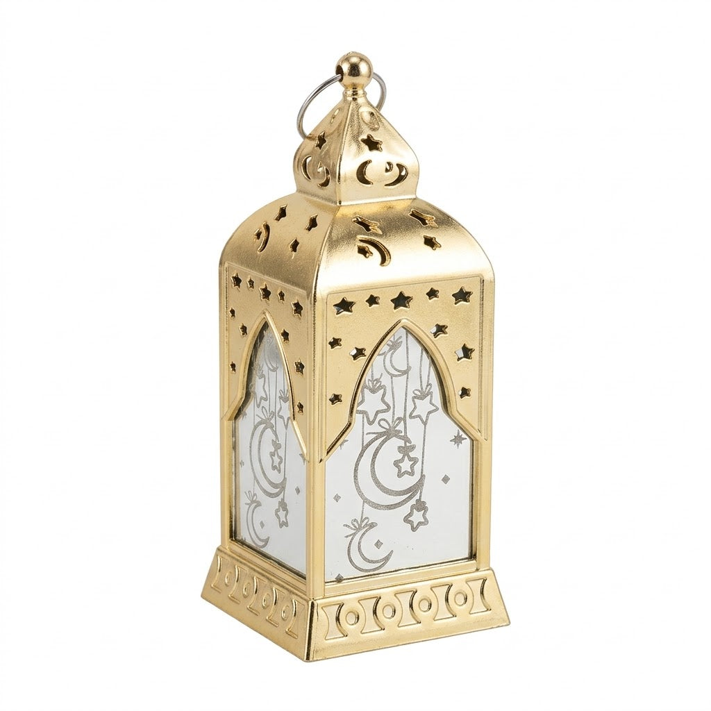 2 Stück Ramadan LED Laterne 5x13 cm