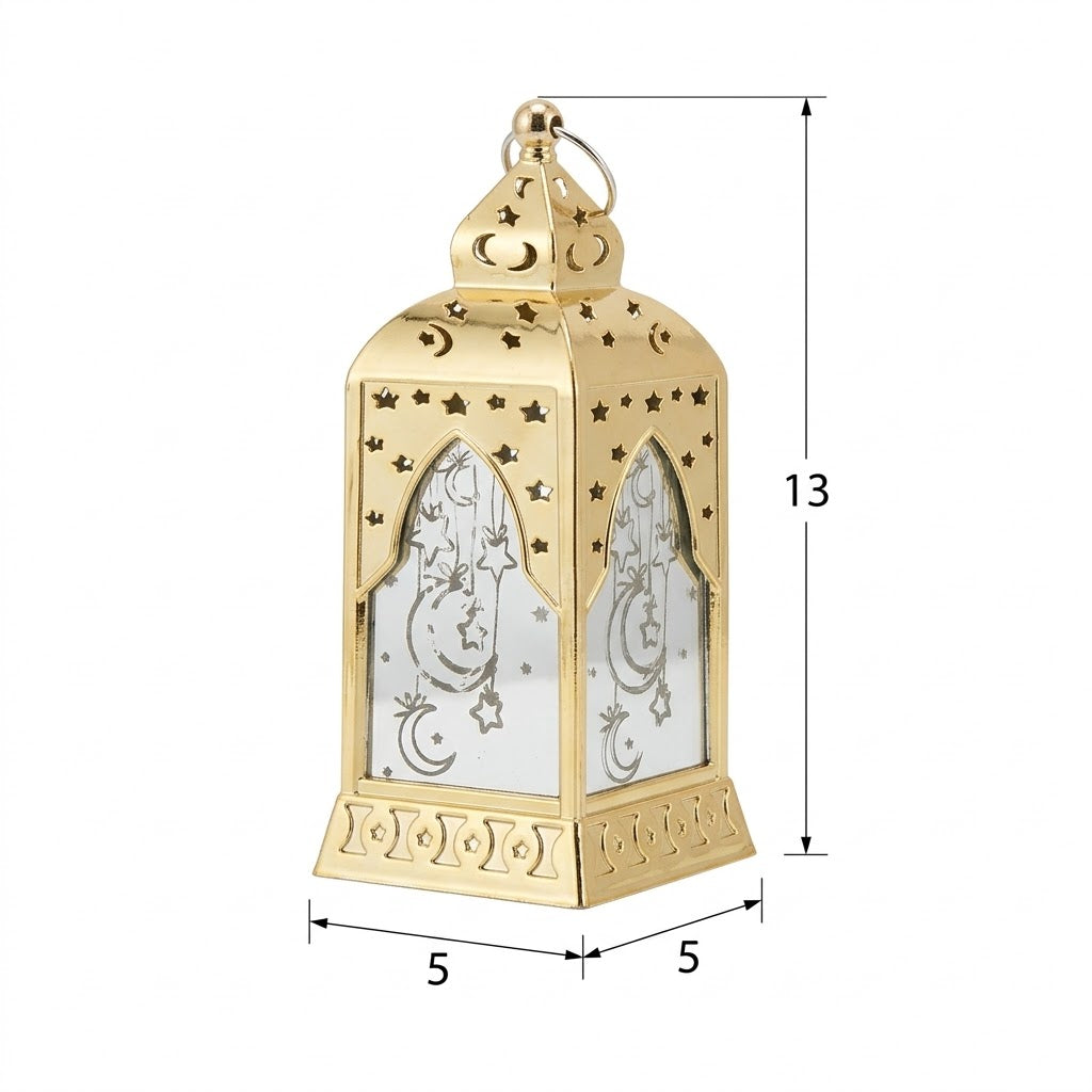 2 Stück Ramadan LED Laterne 5x13 cm