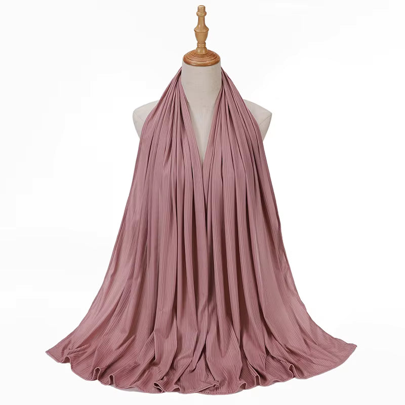 Coming soon Premium Kuwaiti Hijab Schal Kopftuch– Glänzend, Gerippt & Atmungsaktiv