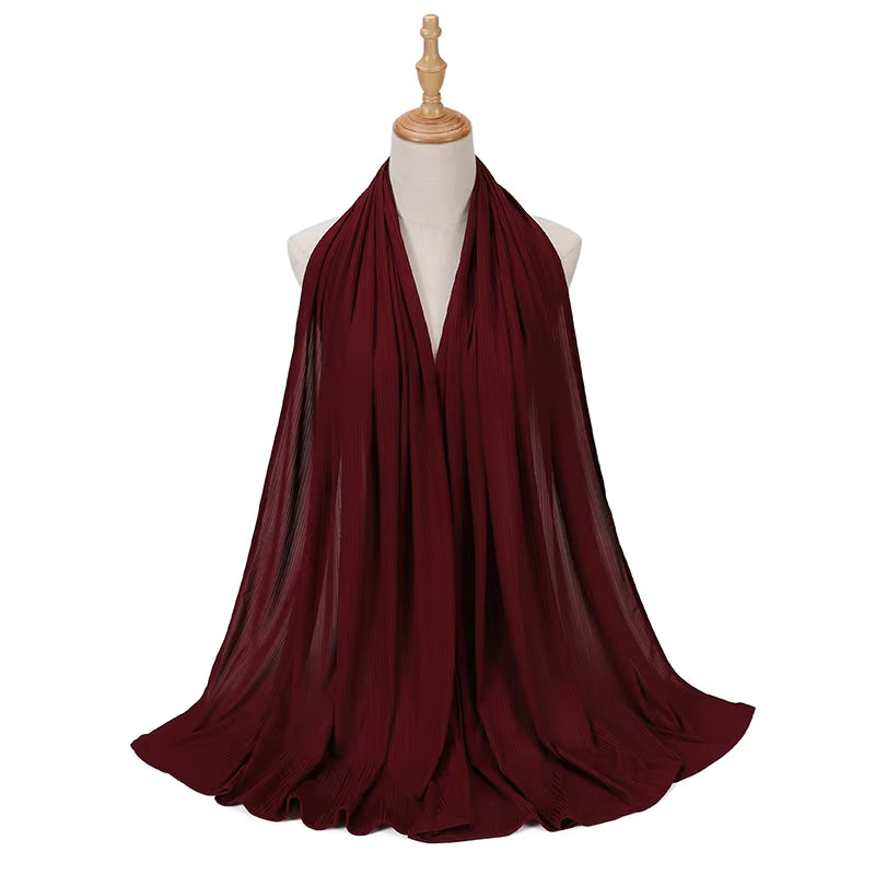 Coming soon Premium Kuwaiti Hijab Schal Kopftuch– Glänzend, Gerippt & Atmungsaktiv