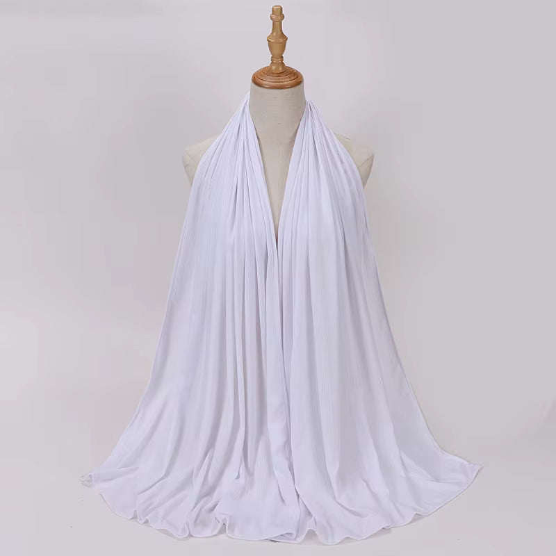 Coming soon Premium Kuwaiti Hijab Schal Kopftuch– Glänzend, Gerippt & Atmungsaktiv